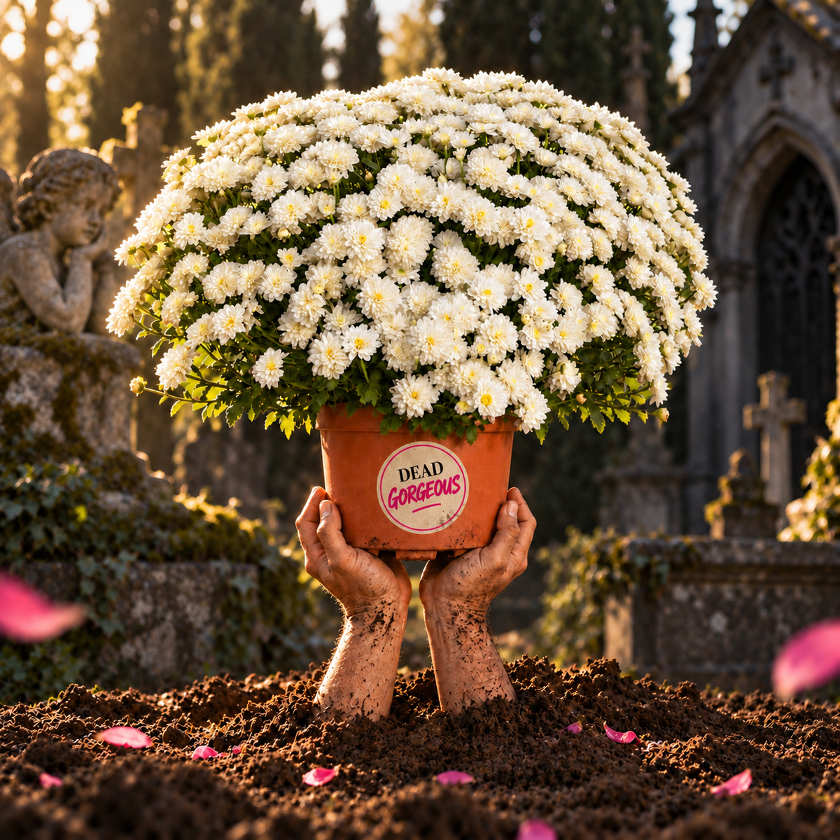 CHRYSANTHEMUMS — WHITE